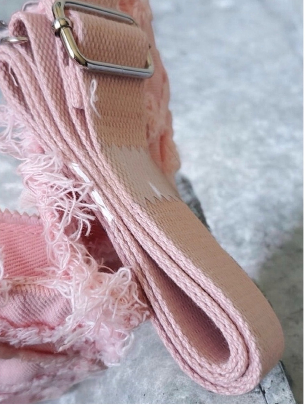 Wildfox Pink Frayed Canvas Tote - Picture 4 of 5